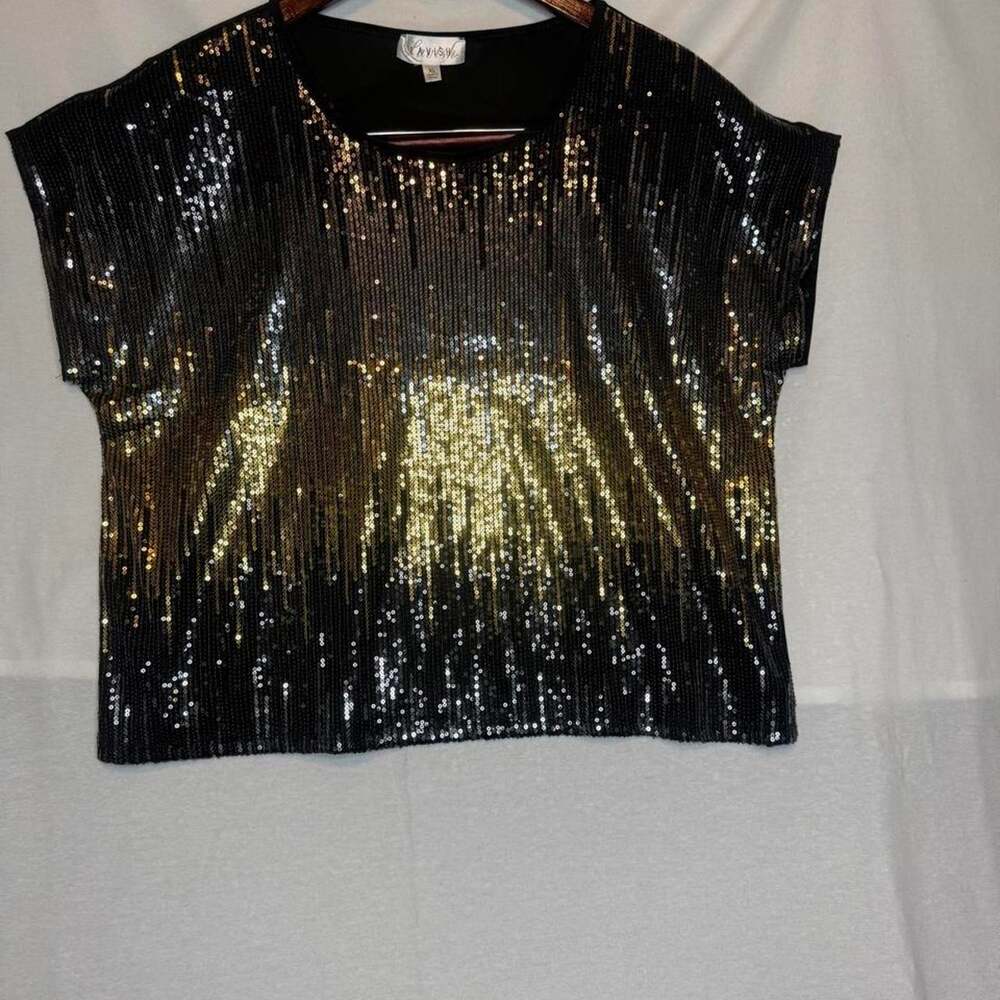 Lavish gold black sequin